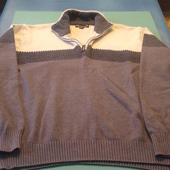 Tricots St Raphael Men's XXL Quarter Zip Cotton Blend Long Sleeve Sweater - Picture 1 of 9